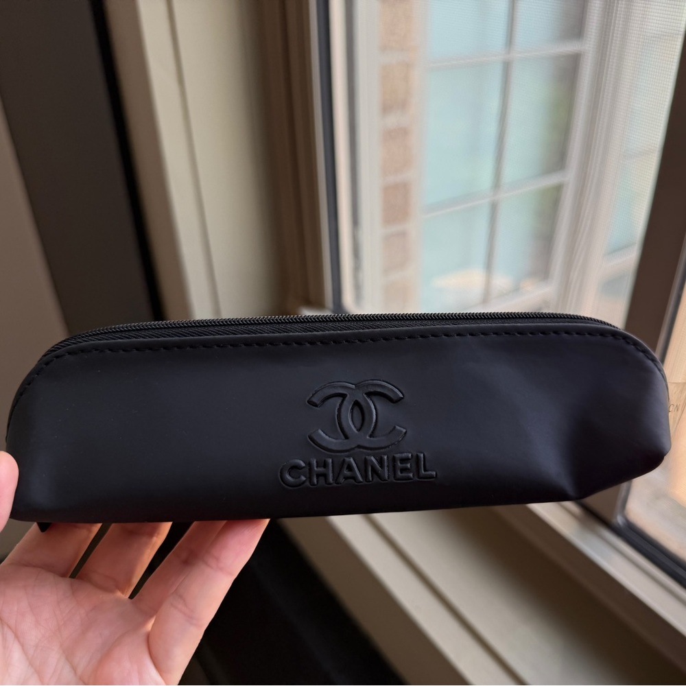 Chanel Cosmetic Makeup Travel Pouch Pencil Bag